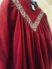 Vintage VANITY FAIR Robe Sz S Burgundy Soft Zip Collar Housedress Housecoat