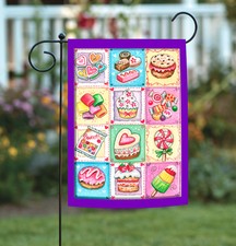Toland Grannie's Goodies 12x18 Colorful Sweet Treat Candy Cake Garden Flag