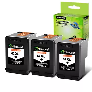 3x Black Ink Cartridge For HP 62 XL 62XL Officejet 5740 5741 5742 5744 5745 8040 - Picture 1 of 12