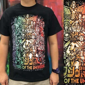 Masters of the Universe - He-Man - Skeletor - hand printed i UK T-Shirt - 80s - Picture 1 of 15
