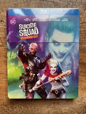 Suicide Squad - Extended Cut w. Steelbook (Blu-ray, 2016, Region Free) *NEW* - Image 1 of 3