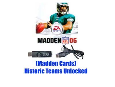 Madden NFL 06 Roster Historic Teams Unlocked Save Original Xbox USB + Cable 2006 - Image 1 of 2