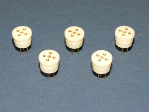 Ic Socket Round Transistorfassung 5 Pin / TO99-TO5 Socket Gold - 5 Pieces - Picture 1 of 2