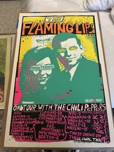The Flaming Lips & Red Hot Chili Peppers 1991  1st Edition  Wayne Coyne Print - Picture 1 of 7
