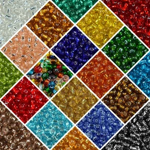 3mm Glass Seed Beads - 50g Pack Silver-Lined 8/0 Approx 1600 Beads CHOOSE COLOUR - Picture 1 of 24