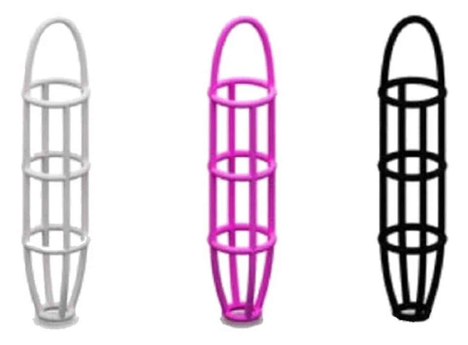 Cage de chasteté Blanc pour penis en silicone pour homme bondage soumission - Photo 1/1