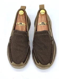 Zapatos sin cordones Skechers marrón para hombre calce relajado superior Milford 64365 talla 8,5 - Imagen 1 de 16