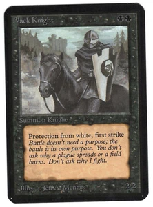 ►Magic-Style◄ MTG - Black Knight - ALPHA - NM/NM- - Picture 1 of 2
