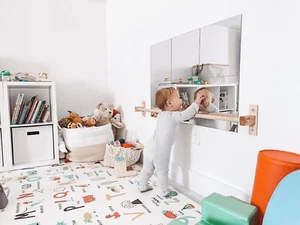 Montessori Wooden Pull up Bar for Babies - Pull up Bar for Toddlers - Picture 1 of 11