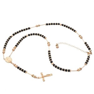 Black Gold Rosary Indiana Men's Chains 