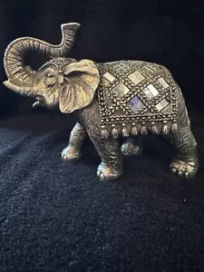 Elephant Sculpture, Mirrored, Made From Plant Product. Read Description! - Picture 1 of 8