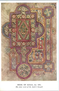 Book of Kells, The First Word of St. Luke's Gospel Postcard - Picture 1 of 2