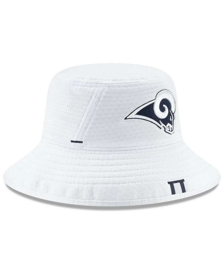 RARE NWT Authentic NFL New Era NFL Men Bucket Hat with adjustable Strap WHITE - Image 1 of 1