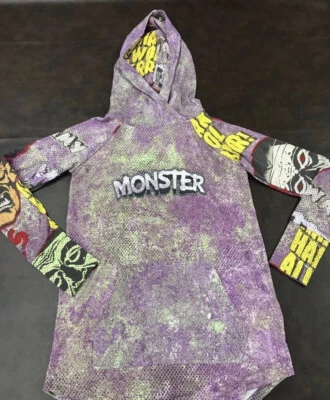 LuLaRoe AMBER HOODIE Halloween Costume Purple Monsters XS 2/4 0/2 Major 🦄 New - Image 1 of 4
