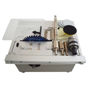 Hoja de sierra de mesa miniatura de precisión T5 hágalo usted mismo máquina de corte para carpintería 110 V - Imagen 1 de 12