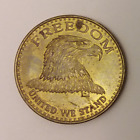 Freedom United We Stand Eagle American Flag Token 27mm