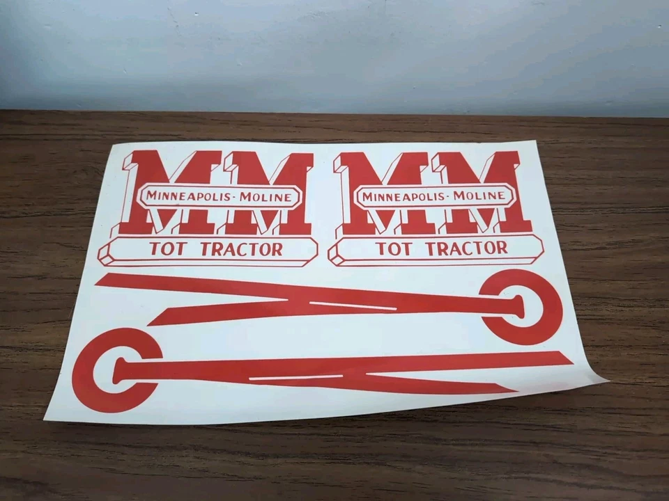 Minneapolis Moline Pedal Tractor Decal Set - Image 1 of 1