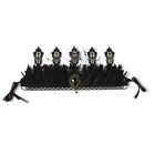 Black Queen Crown Witch Crown Headpiece Goth Headband Black Tiaras Goth Crown