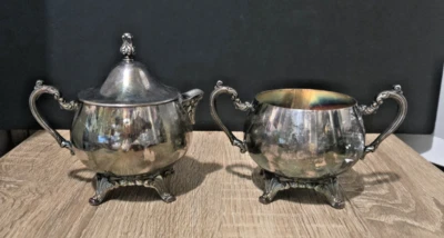 Juego de azúcar y crema vintage plateado WM Rogers Foto 1 de 4