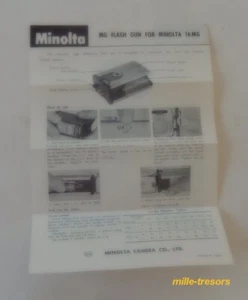 Notice d'emploi et Présentation MG Flash pour MINOLTA 16 MG - Anglais & Japonais - Picture 1 of 2