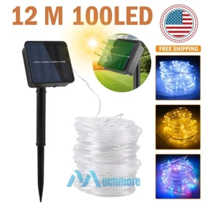 Solar LED Fairy String Lights Starry Rope Strip Waterproof for Garden Patio Path - Picture 1 of 48