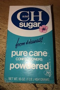 C And H Sugar Pure Cane Powdered From Hawaii 16 Oz *Sealed* Box 1970s - Picture 1 of 4