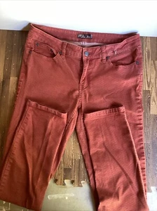 Prana Jeans Womens 8 / 29 Orange Patterned Straight Low Rise Stretch 5 Pocket - Picture 1 of 8