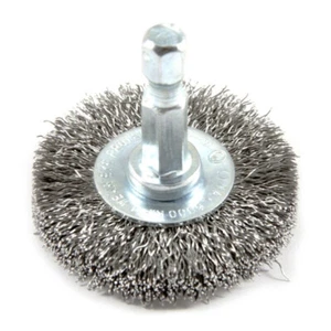 Forney 72726 Coarse 6000 rpm Stem Mounted Wire Wheel Brush 1-1/2 Dia. in. - Picture 1 of 3