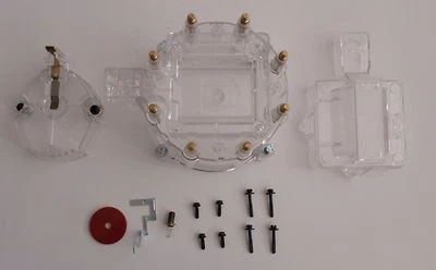 HEI 分销商帽、线圈盖和转子透明 GM-CHEVY-PONTIAC-OLDSMOBILE-FORD — 第 1/3 张图片