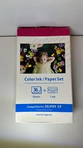 Color Ink / Paper Set - 36 sheets + 1 Ink Compatible for Selphy CP - Picture 1 of 4