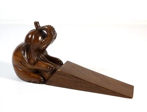 Vintage Türstopper Elefant aus Holz geschnitzt - Bild 1 von 7