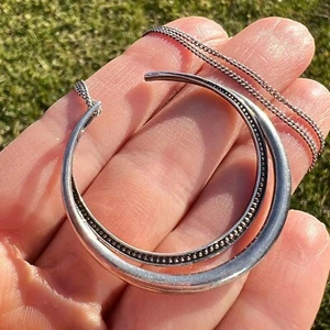 Hermoso collar de plata de ley 925 bisutería vintage para mujer - Imagen 1 de 8