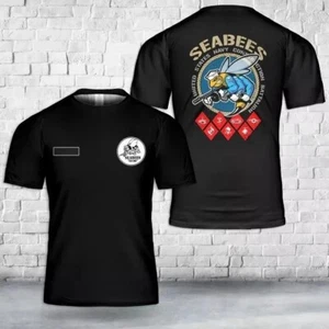 Nombre Personalizado US Navy SEABEES Clasificación AOP Camisa Camiseta 3D Talla Completa S-5XL - Imagen 1 de 2