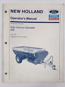 Ford New Holland Side Delivery Spreader 305 Operators Manual P/N 43030512 - 1992 - Picture 1 of 7