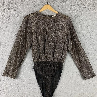 Body Vintage VICTORIAS SECRET Talla M Hecho en EE. UU. Malla Etiqueta Dorada A Presión Raro Foto 1 de 4