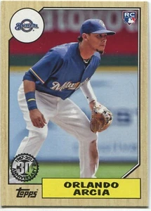 Topps Series 1 2017 Orlando Arcia RC 1987 Topps béisbol - Cerveceros - #87-30 - Imagen 1 de 1