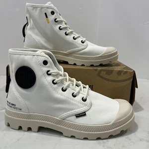 Palladium NEW Canvas Pampa HI Htg Supply Star White Combat Boots M 10 , W 11.5 - Picture 1 of 13