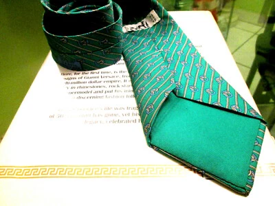 HERMES,Charvet Francia,CORBATA SEDA ESMERALDA ECUESTRE NEOCLÁSICA-Rara Clásica  Foto 1 de 4