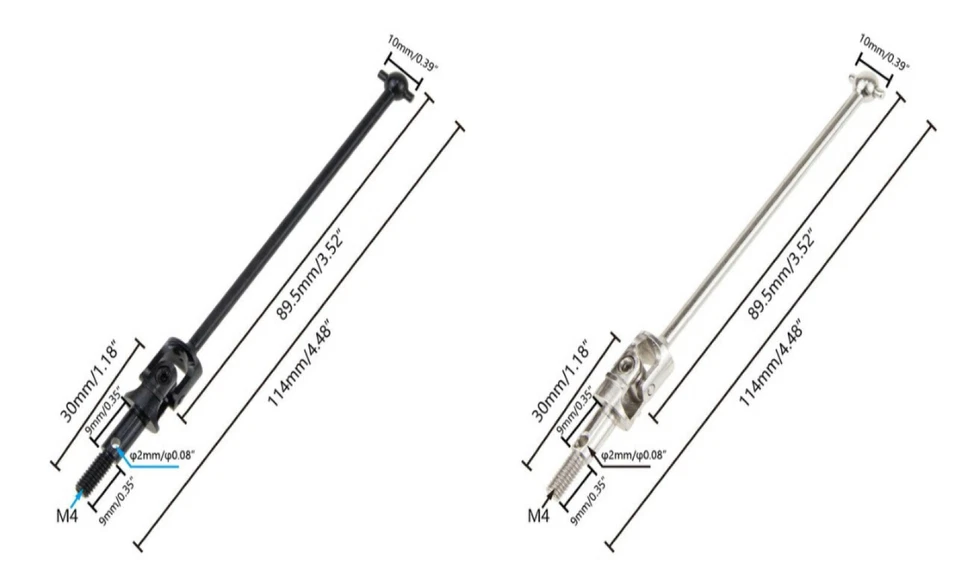 2x RC Antriebswelle DogBone + Achse 08059 + 02033 108015 Für 1/10 RC Auto HSP  - Bild 1 von 1
