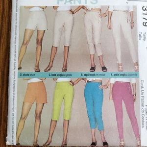00s McCalls Pattern 3179 Womens Shorts Knee Capri Ankle Pants Sz B 8 10 12 - Picture 1 of 3