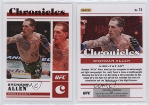 2023 Panini Chronicles UFC Red /199 Brendan Allen #15