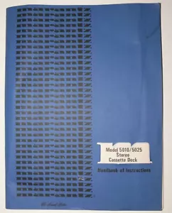 Handbook of Instructions for Marantz Tapedeck 5010 /502 - ORIGINAL -- D - GB - F - Bild 1 von 4