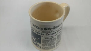 Leon Spinks Autographed Vintage Beer Mug Beats Muhammad Ali St Louis Globe COA - Picture 1 of 4
