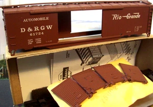 HO=1/87 KIT RIO GRANDE Athearn 50' DD Boxcar #61724 D&RGW-BROWN -LAYOUT/DISPLAY - Picture 1 of 9
