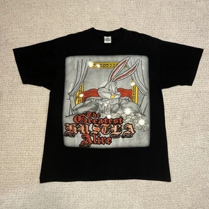 Bugs Bunny T Shirt XL Black “The Greatest Hustla Alive” Looney Tunes Big Print - Picture 1 of 5