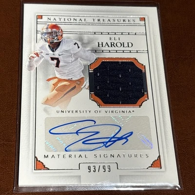 Eli Harold #37 Auto 2016 National Treasures Collegiate Material Signatures /99 - Image 1 of 2