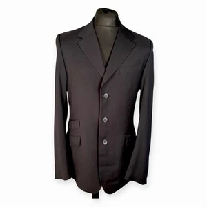 Dolce & Gabanna Mens Suit Jacket IT 52 UK 38 Black Lined Blazer Pure Virgin Wool - Picture 1 of 17