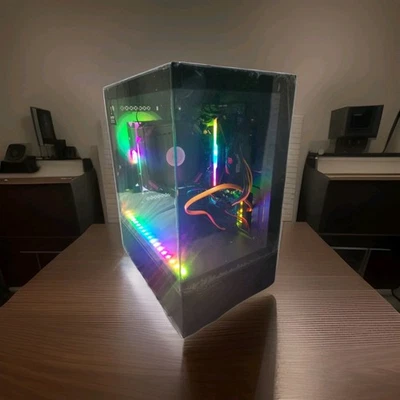  PC RYZEN5 5500 16G RAM Nvidia GT730 GPU 512G SSD  WiFi/BT Win 11 Pro ARGB - Image 1 of 3
