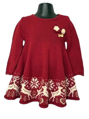 Reliquias Polly Flandes 12 Meses Vacaciones Suéter Vestido Navidad Reno Foto 1 de 4