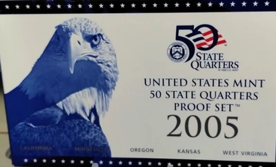2005 S UNITED STATES MINT 50 STATE QUARTERS PROOF SET WITH COA. - Image 1 of 4